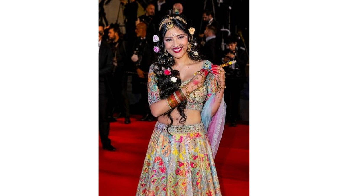 actress-sanya-thakur-turns-radha-rani-at-cannes-red-carpet-2026-represents-sanatan-culture-globally Actress Sanya Thakur Turns Radha Rani at Cannes Red Carpet 2026, Represents Sanatan Culture Globally