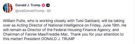 trump-says-bill-pulte-will-take-over-as-acting-us-intelligence-chief-from-june-1920260610103835 Trump Names Bill Pulte as Acting US Intelligence Chief, Role Begins June 19