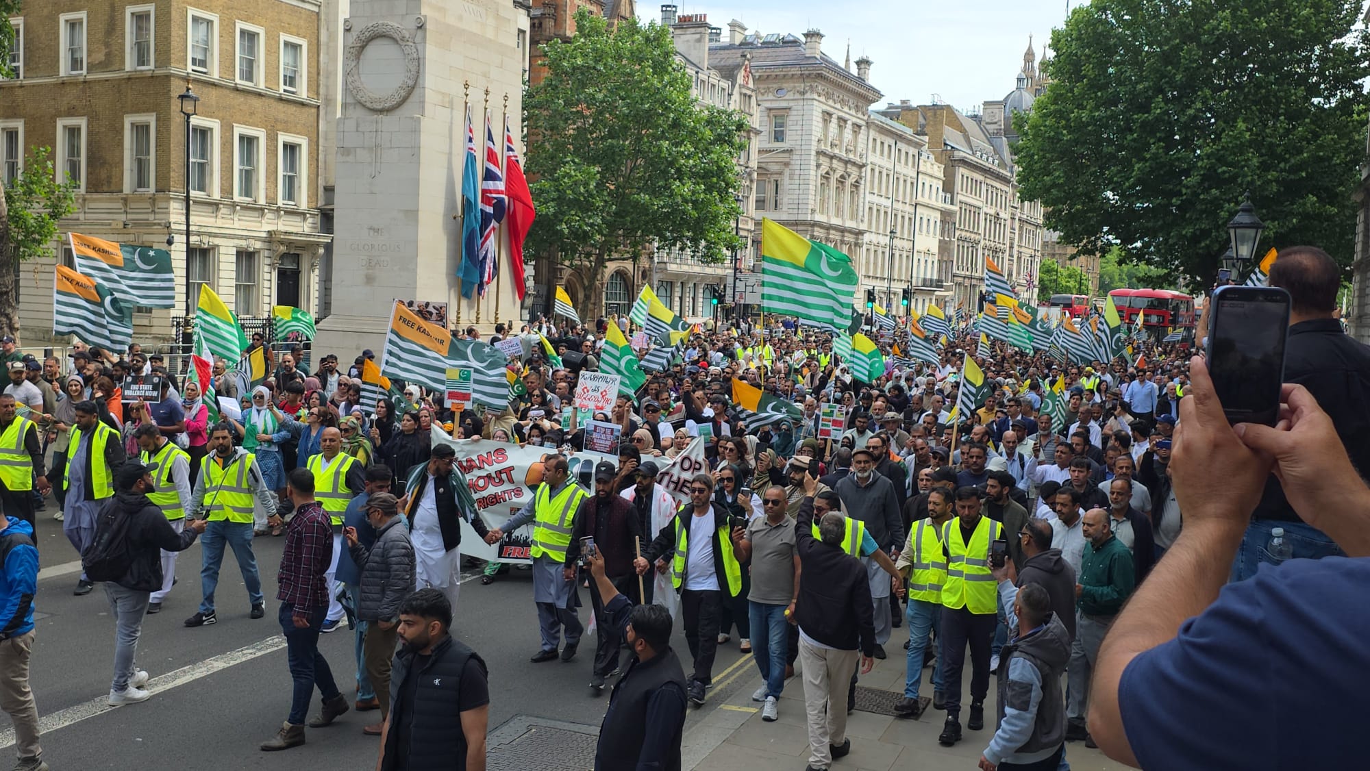 Thousands of British Kashmiris protest outside UK Parliament over crackdown in PoJK by Pakistani forces