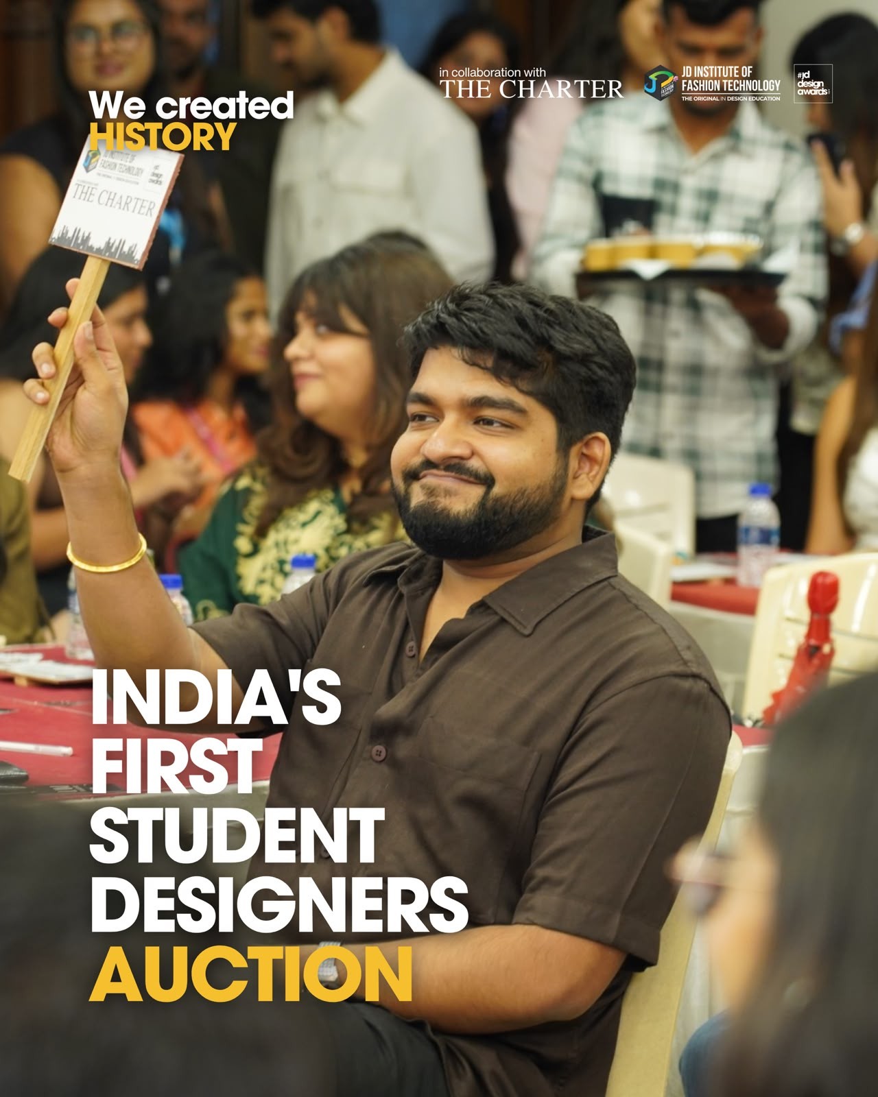 JD Institute of Fashion Technology and The Charter Create History with India's First Founder-Student Designer Auction Platform