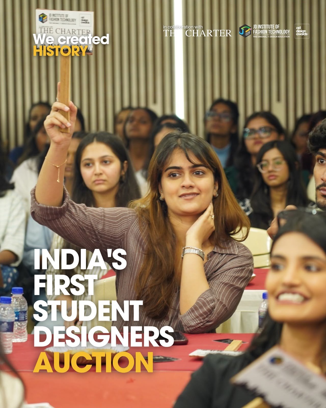 JD Institute of Fashion Technology and The Charter Create History with India's First Founder-Student Designer Auction Platform
