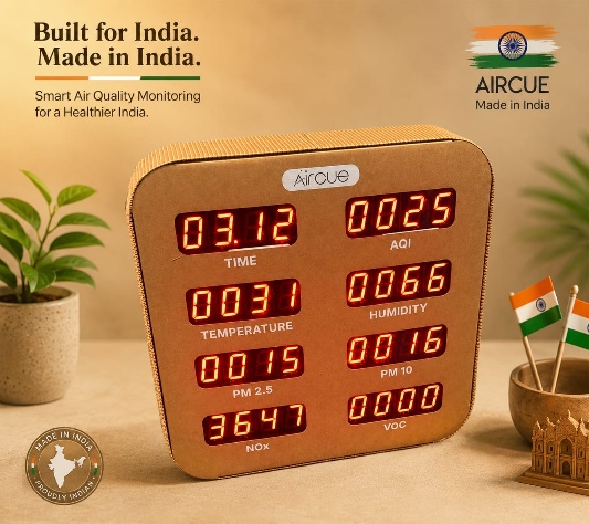 Alan Scott Vajarashakti Launches AIRCUE, India's First Wall Clock with an Integrated Air Quality Monitor