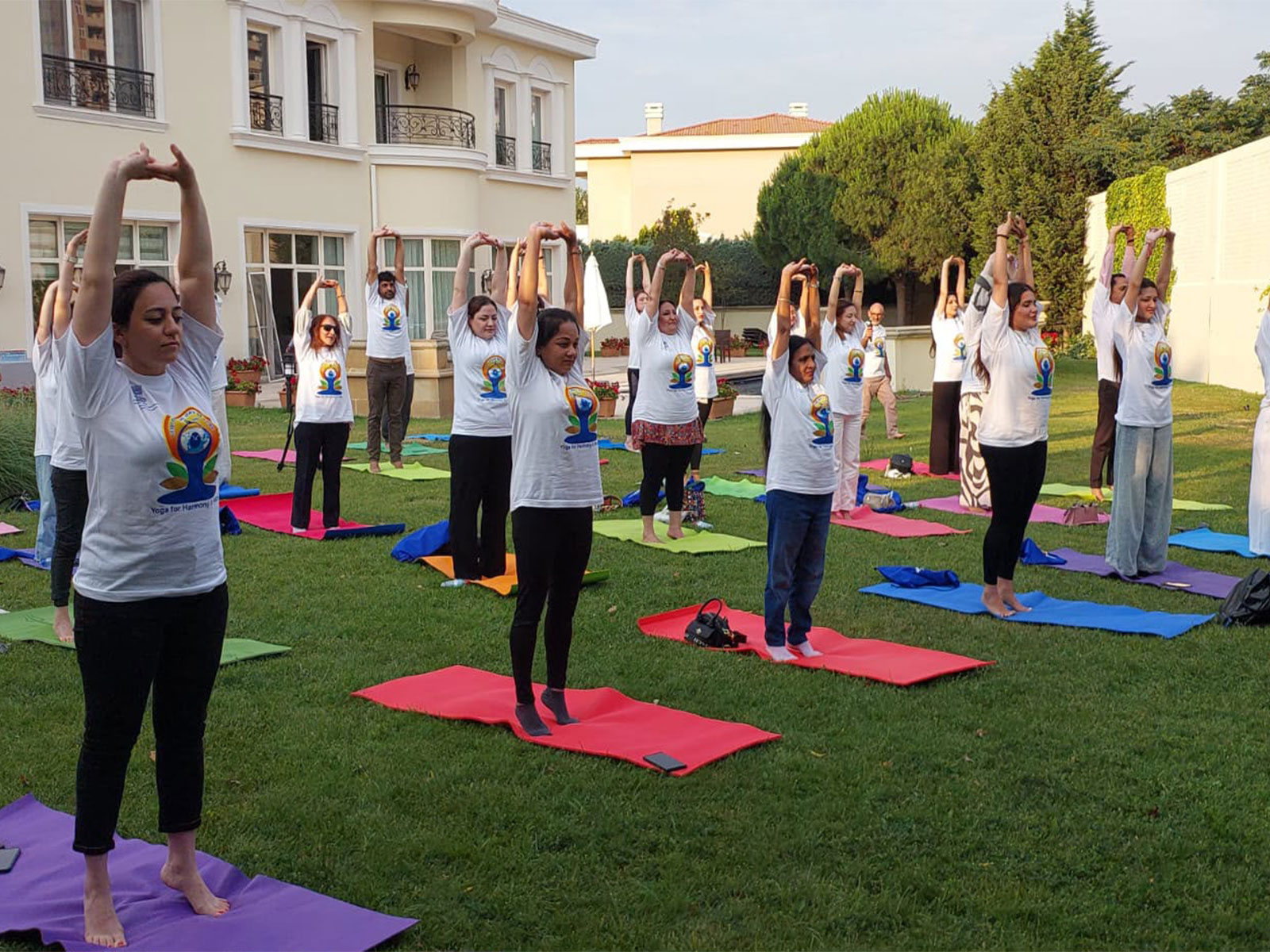 Embassy of India in Azerbaijan conducts power yoga session for journalists and social media influencers led by Ambassador Abhay Kumar