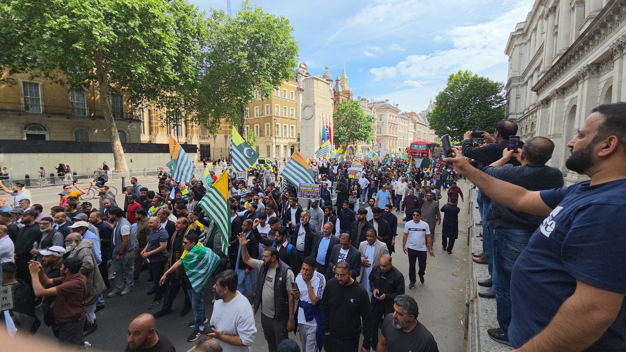 Thousands of British Kashmiris protest outside UK Parliament over crackdown in PoJK by Pakistani forces
