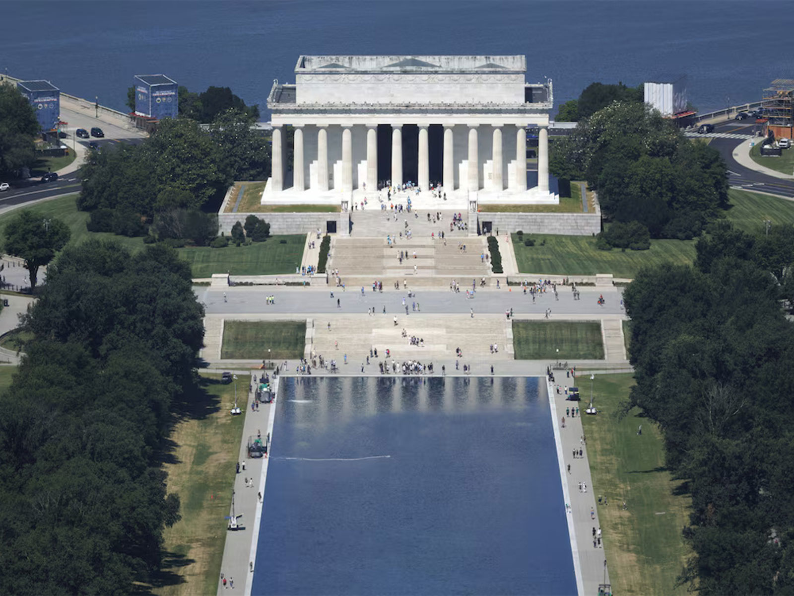 Trump says Washington Reflecting Pool restored, warns monument vandals of 10-year prison sentence