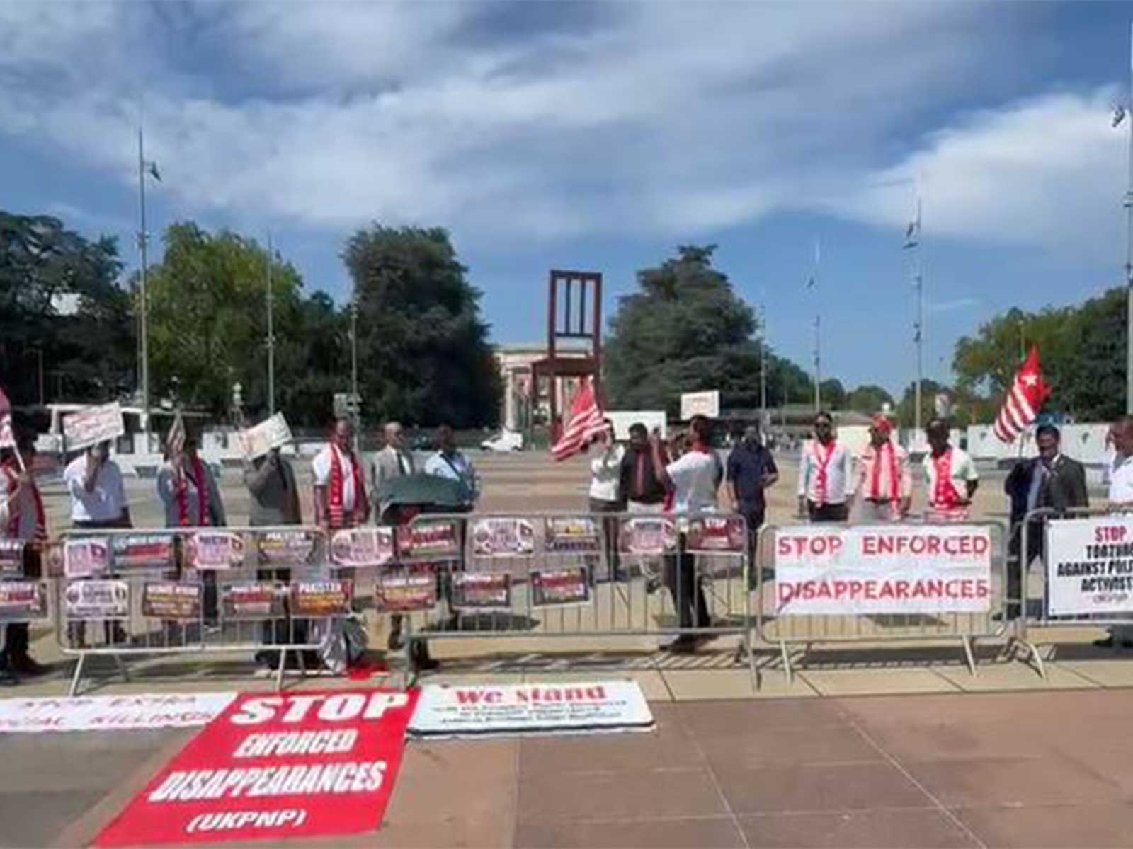UKPNP stages protest at UN in Geneva over human rights violations in PoJK
