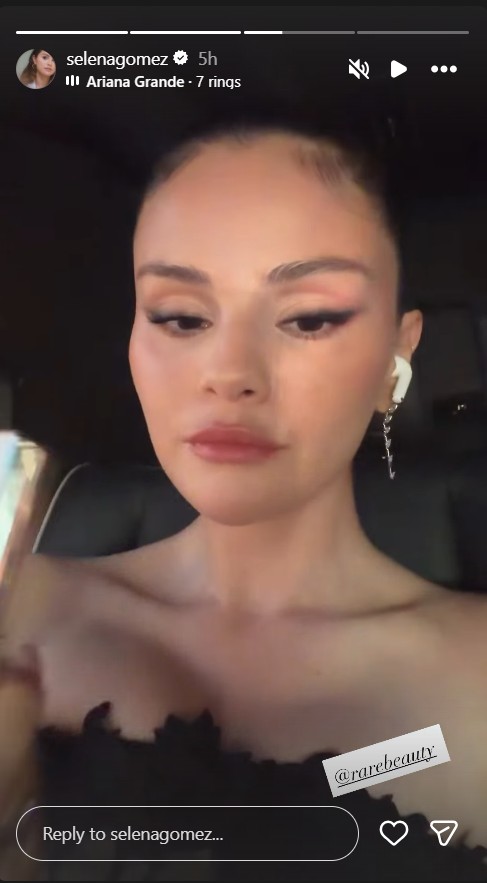 Selena Gomez dazzles in black lace dress, sparkling diamonds for Taylor Swift's rehearsal dinner