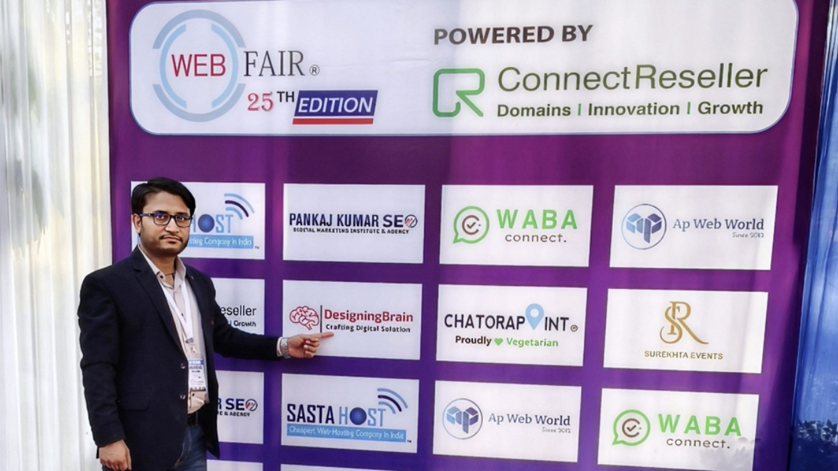 Jatin Batra founded DesigningBrain.com Strengthens Brand Visibility at WebFair 25th Edition as PR Partner