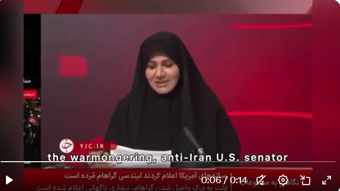 "So sweet that I'm reading it twice": Iran rejoices over US Senator Lindsey Graham's demise while Trump, Netanyahu grieve