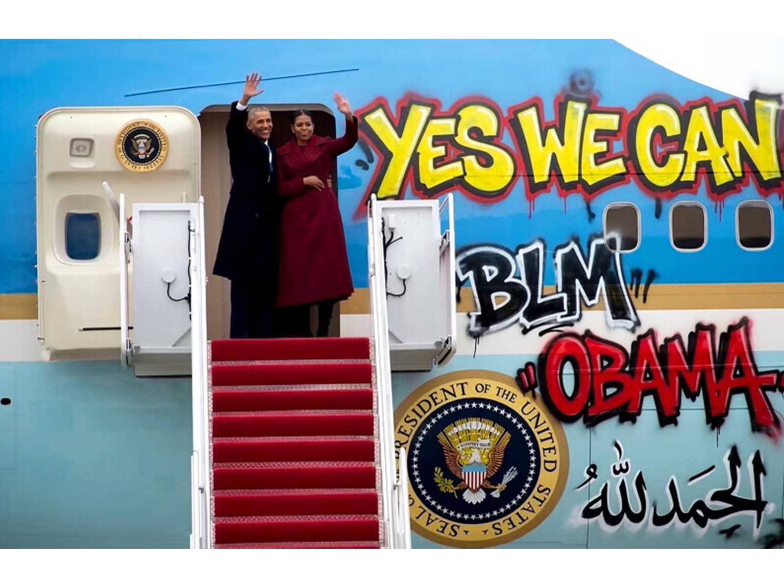 trump-shares-doctored-image-of-obama-and-michele-with-graffiti-covered-air-force-one20260706092525 Trump shares doctored image of Obama and Michele with Graffiti-covered Air Force One