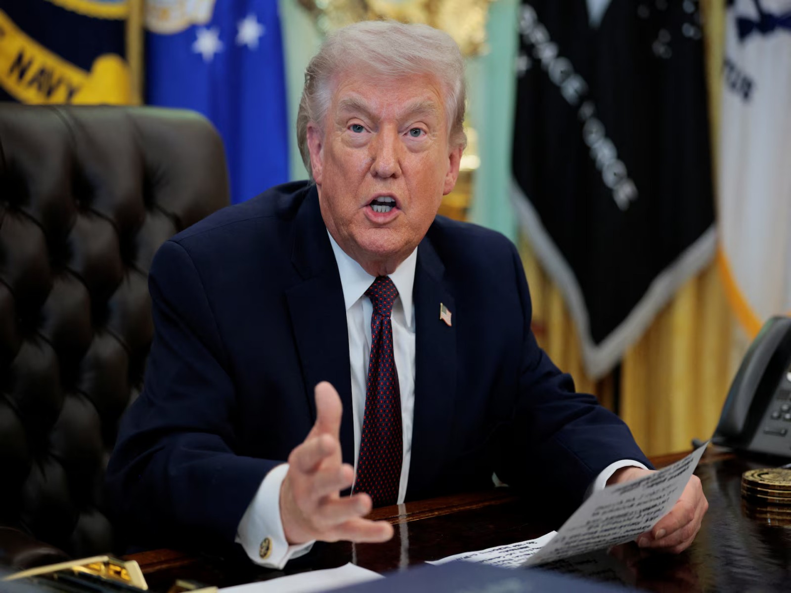 "Reinstating" the Iranian blockade, says Trump, will charge ships
