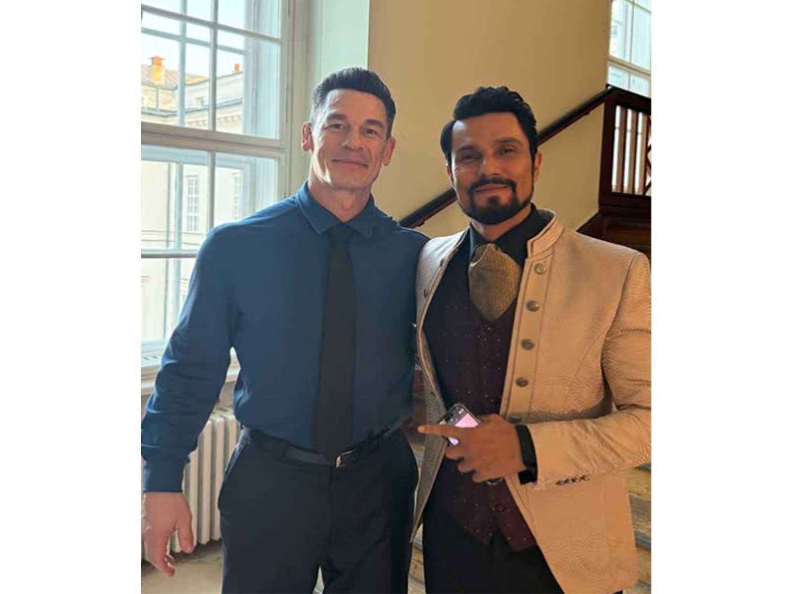 randeep-hooda-shares-picture-with-john-cena-from-sets-of-matchbox-movie16020261013141821 Randeep Hooda shares picture with John Cena from sets of 'Matchbox' movie
